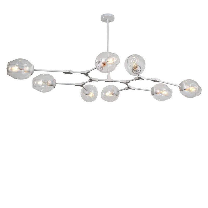 

Люстра молекула подвесная Levistella 752L7731-8 WH+CL белая