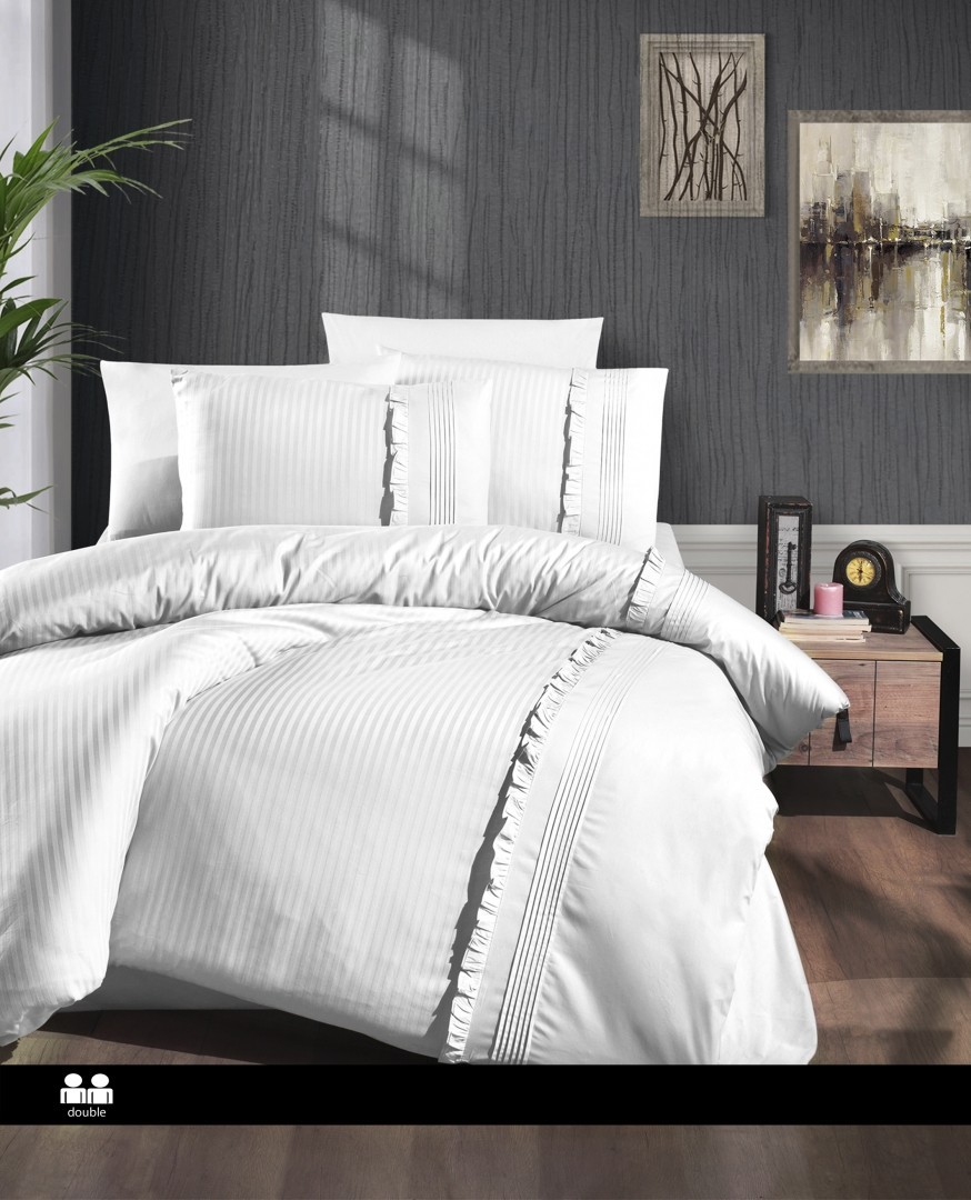 

Комплект постельного белья евро First Choice Ranforce Deluxe Sweetness White 200х220 (RDLX-161)