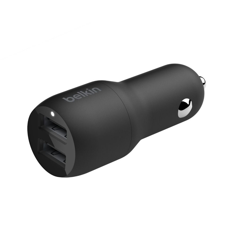 

Belkin Car Charger 24W Dual USB-A, USB-A - Lightning, 1m, black