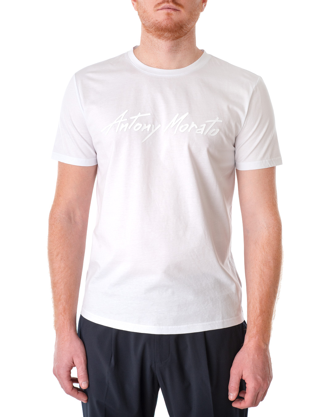 

Футболка чоловіча кор. рукав ANTONY MORATO (MMKS01858-FA100084-1000/22-1) Білий XXL