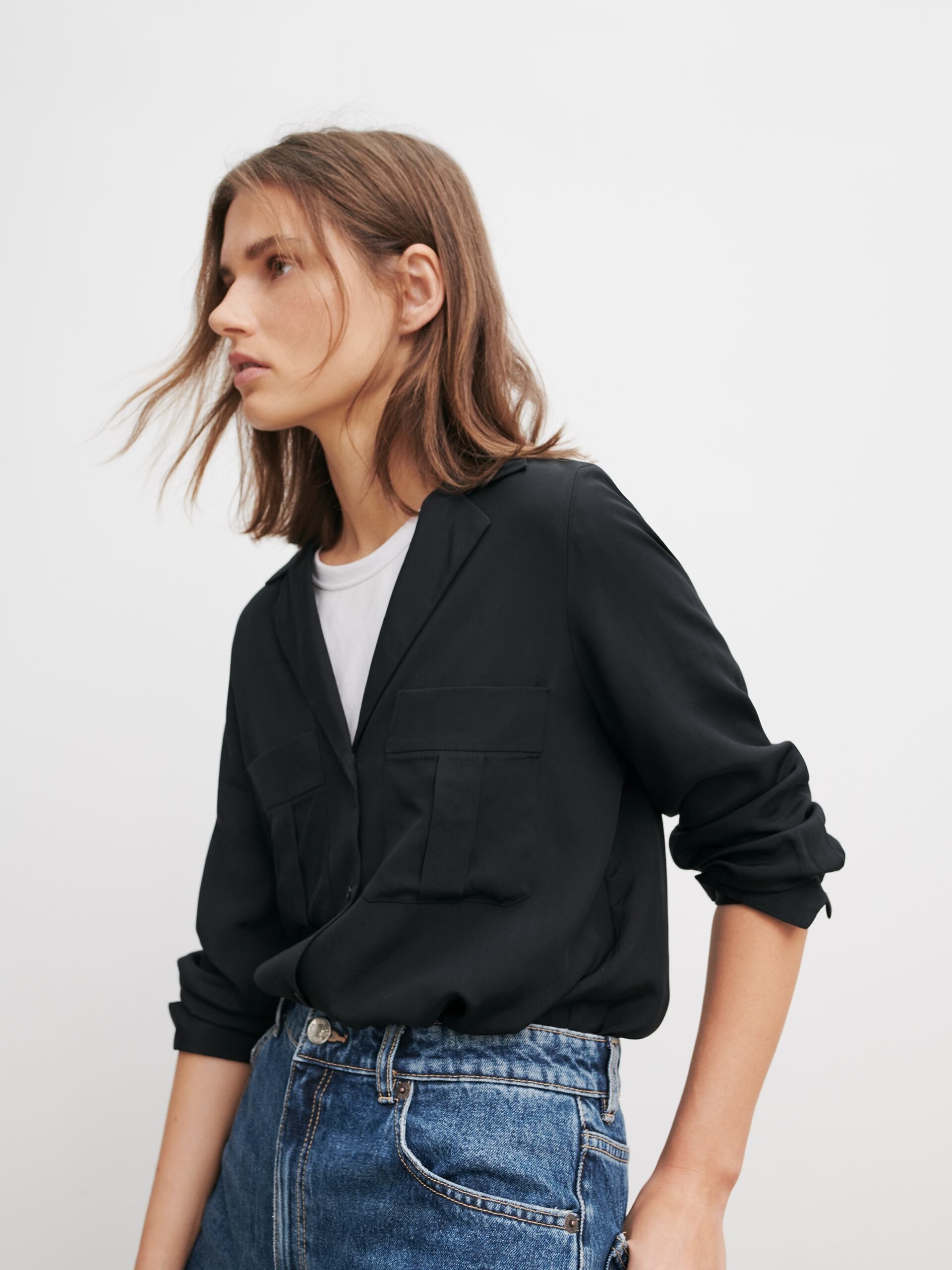 

Блузка Zara 7969-224-800  Черная, Блузка Zara 7969-224-800 XL Черная