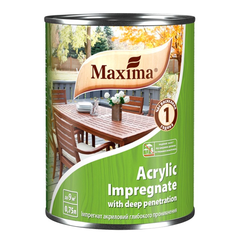 

Импрегнат акриловый глубокого проникновения Maxima дуб 9л