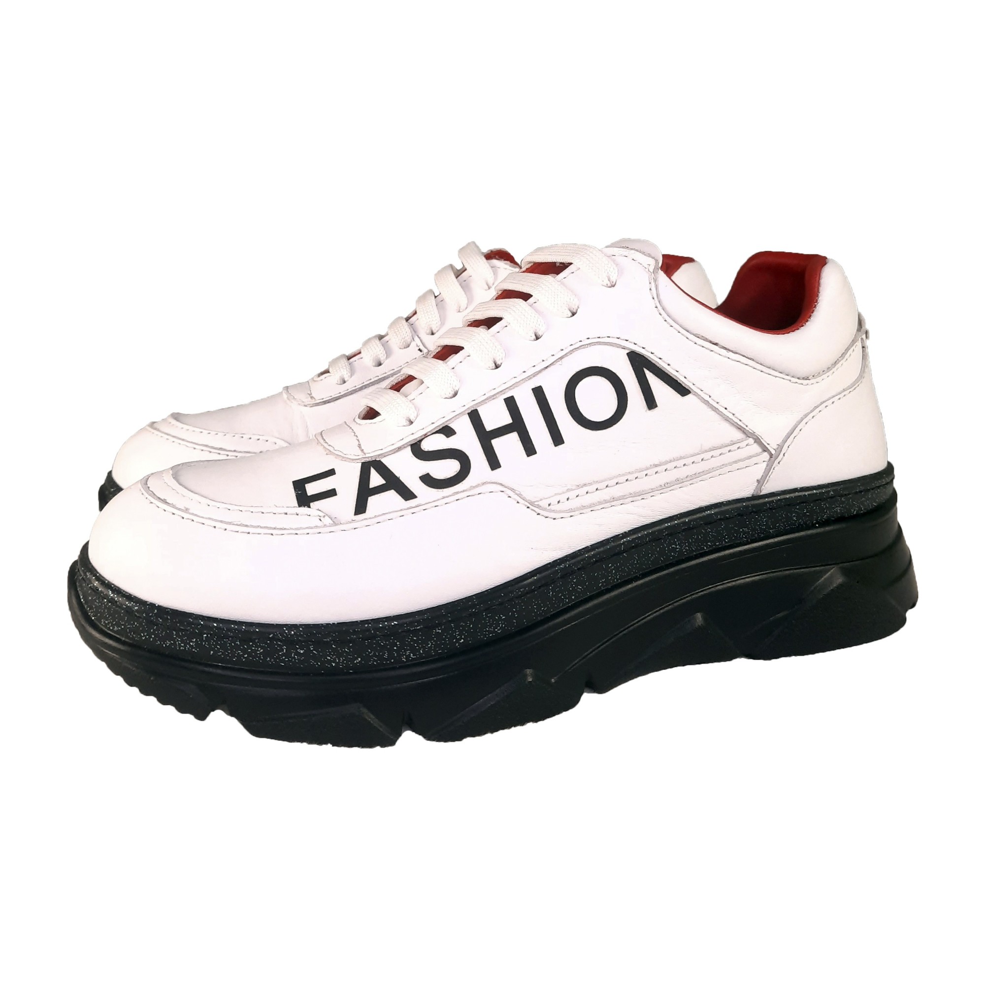 

Кроссовки кожаные EMANI Fashion 59-1 37 24.0 Белый с Черным