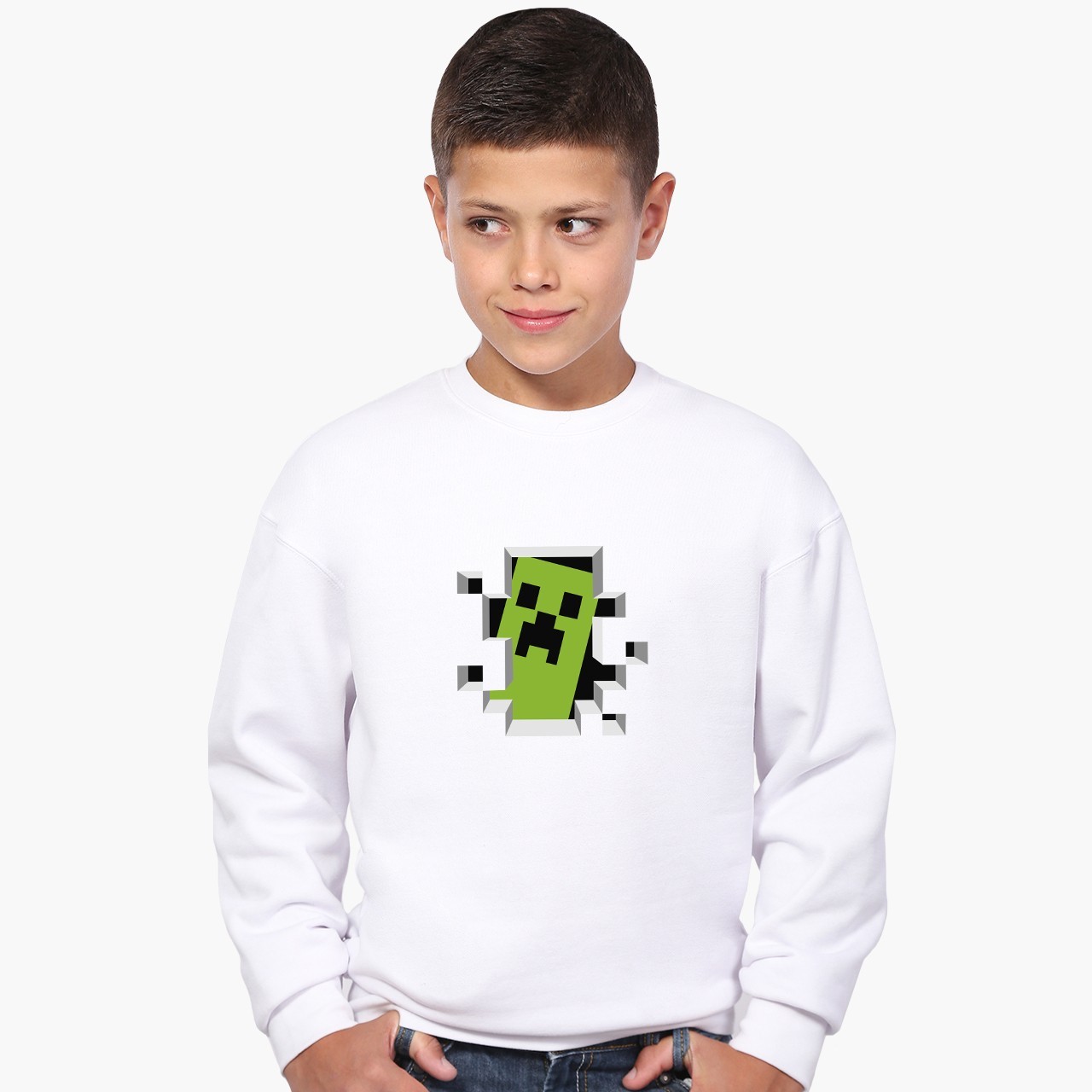 

Свитшот для мальчиков МайнКрафт (MineCraft) (9509-1709) 122-128 см Белый