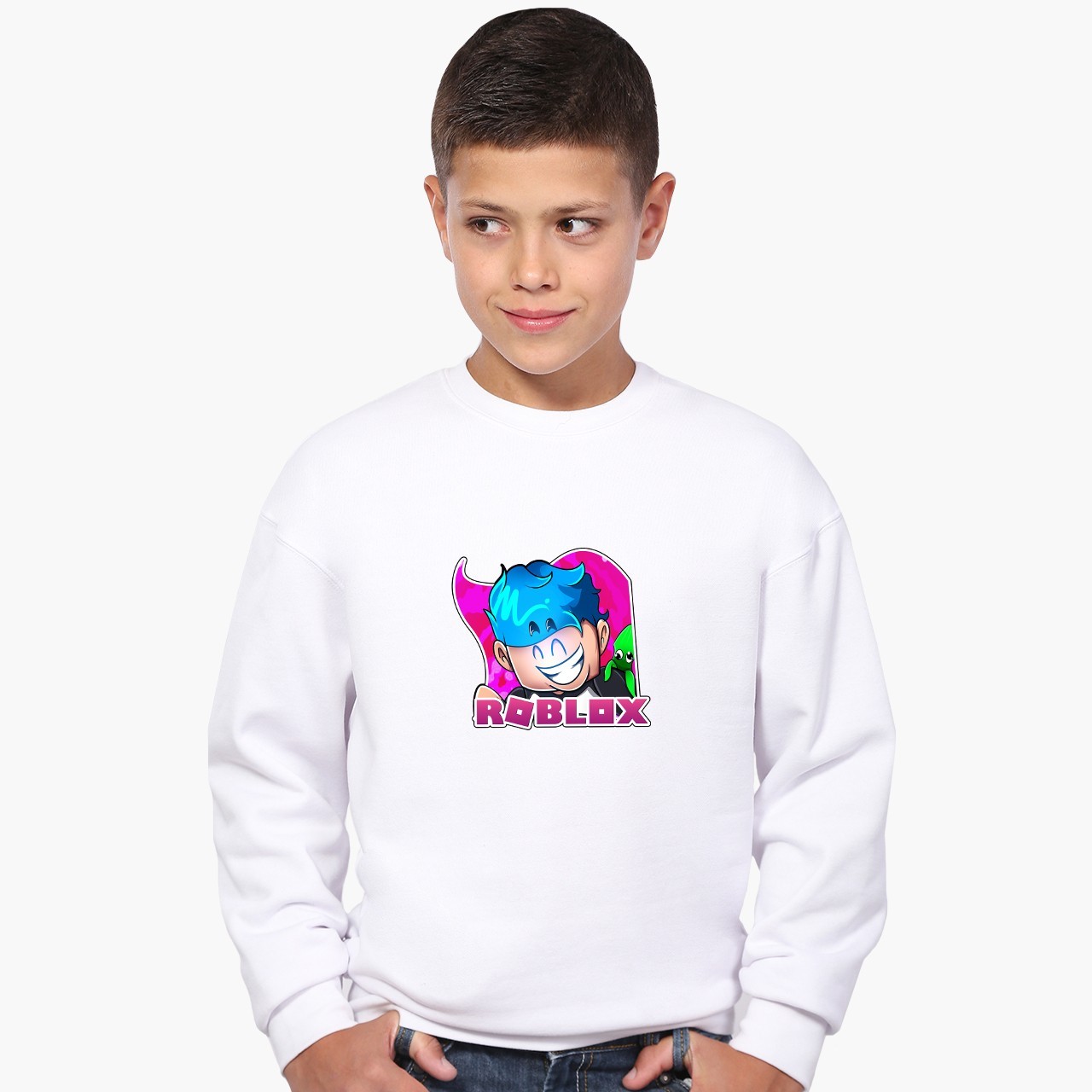 

Свитшот для мальчиков Роблокс (Roblox) (9509-1223) 158-164 см Белый