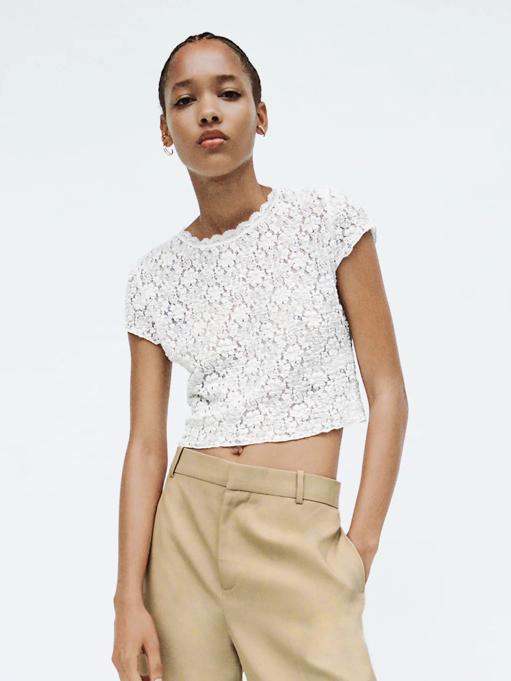 

Топ Zara 2878-455-251  Белый, Топ Zara 2878-455-251 S Белый
