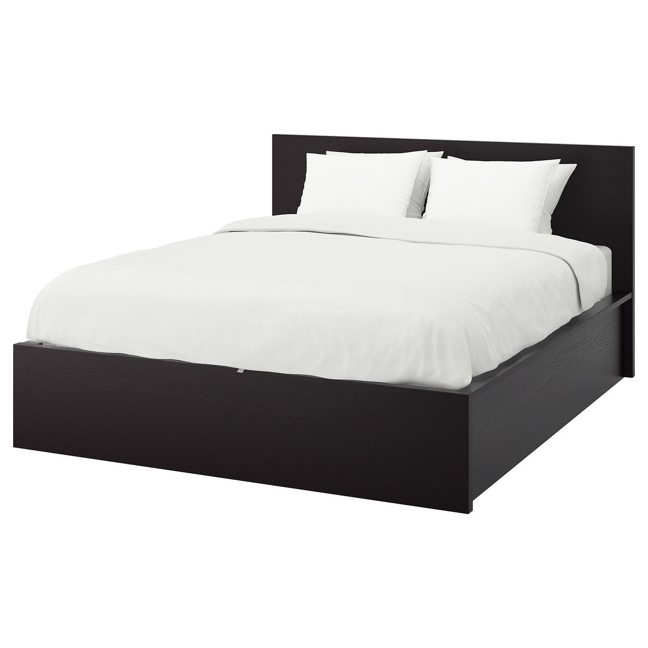 

Ліжко з контейнером MALM IKEA 704.048.04 чорно-коричневий 160х200