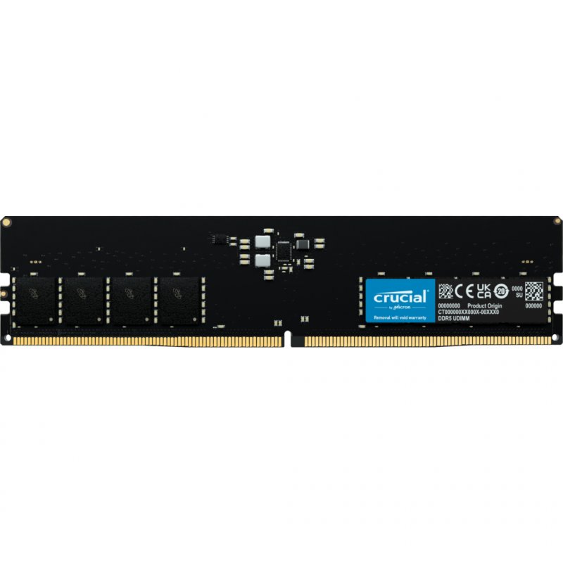 

Модуль памяти для компьютера DDR5 32GB 4800 MHz Micron (CT32G48C40U5)