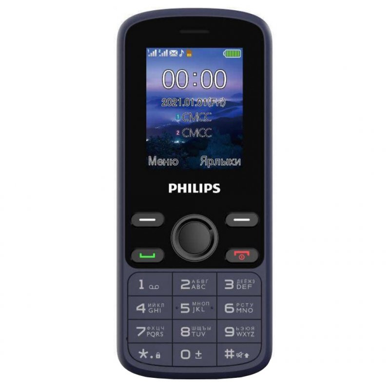 

Мобильный телефон Philips Xenium E111 Blue