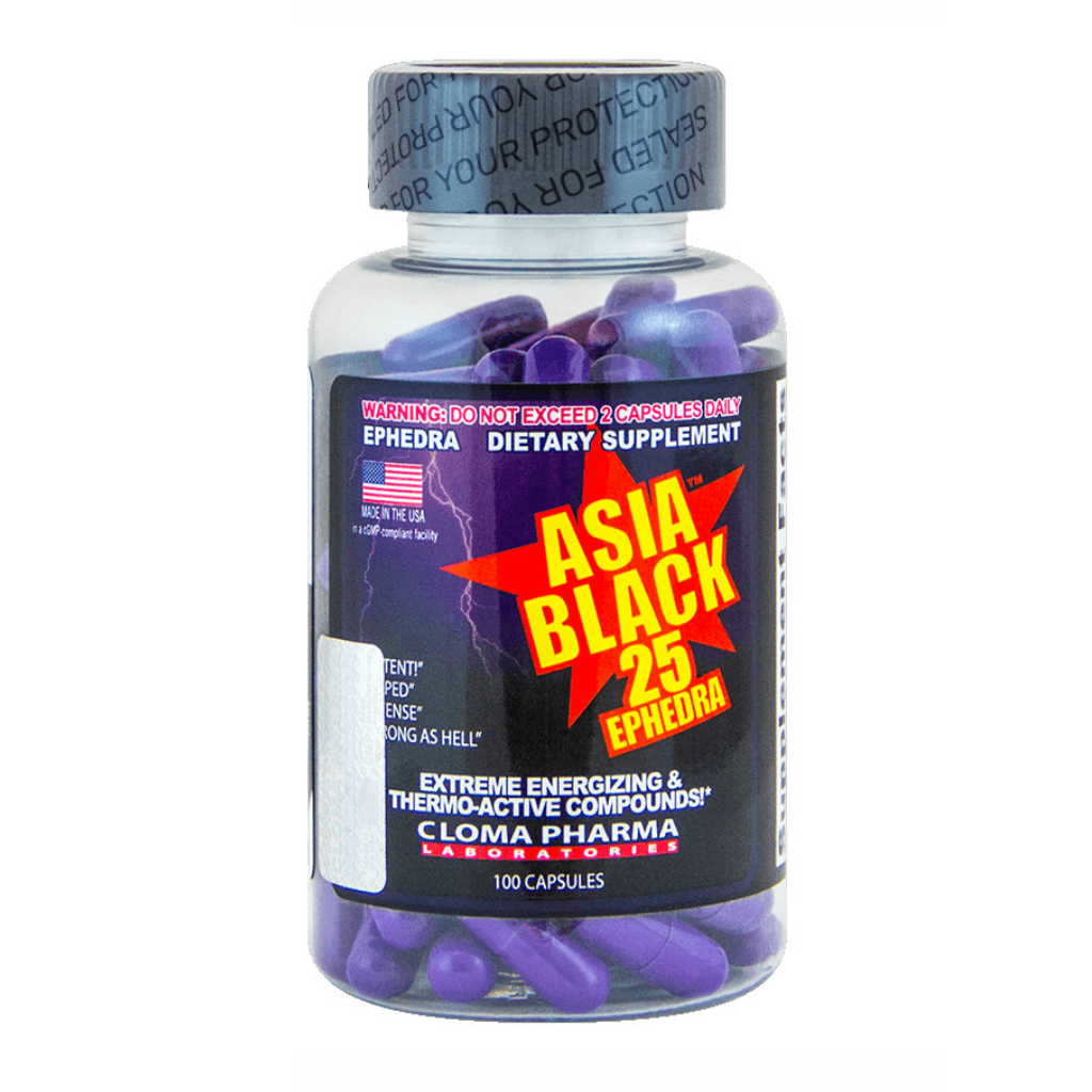 

Жиросжигатель Cloma Pharma Asia Black 25 Ephedra 100 капсул