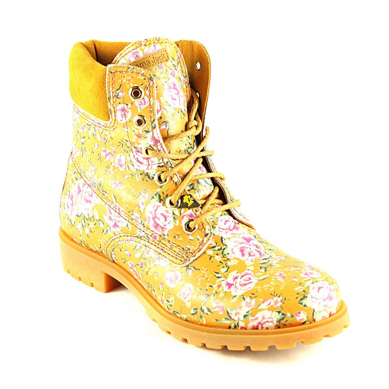

Ботинки женские Panama Jack Panama Napa Flora Vintage Leather 40 желтые