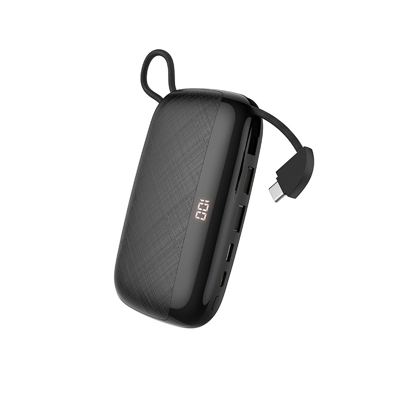 

Power Bank Hoco S29 Nimble mobile power 10000mAh (с кабелем Type-C) Black