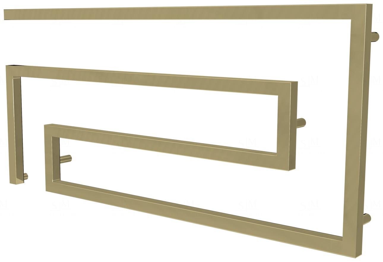 

Золотой полотенцесушитель Phyton 8 змейка 510x1100, gold