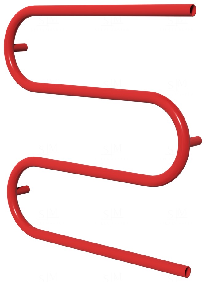 

Сушилка для полотенец Змейка 3 красная RAL3020 змейка 575x550, red