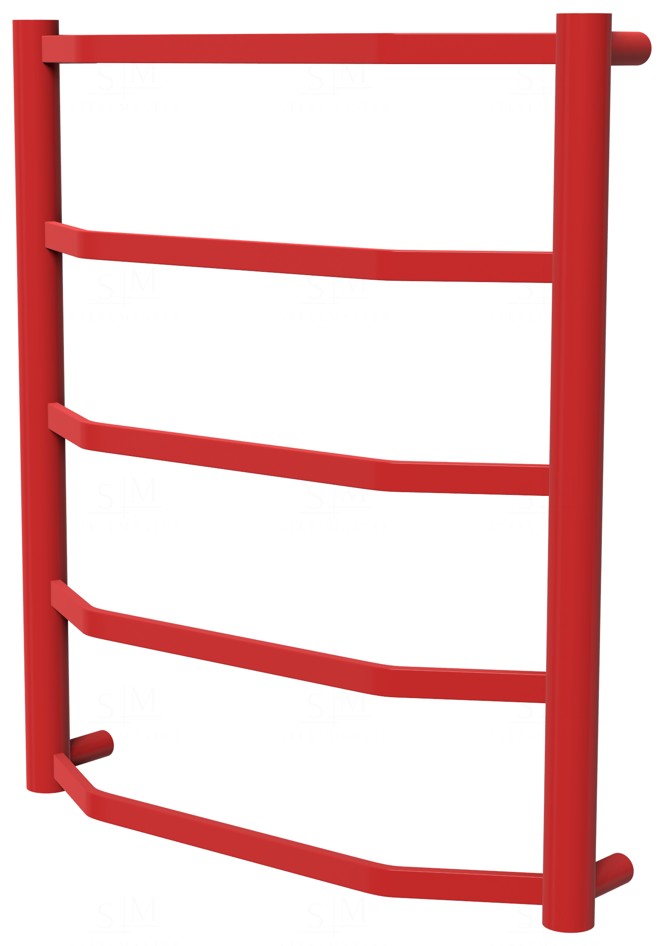 

Красный полотенцесушитель Luxe 5 RAL3020 лесенка 550x482, red