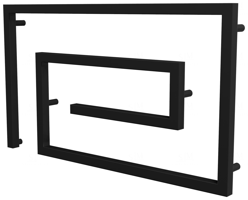 

Сушка для полотенец Cyclone 8 черная RAL9005 змейка 510x900, black