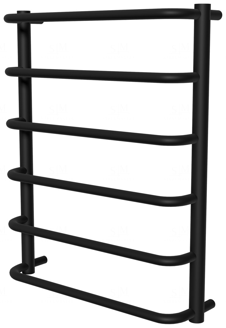 

Черная сушилка для полотенец Modern 6 RAL9005 лесенка 650x532, black