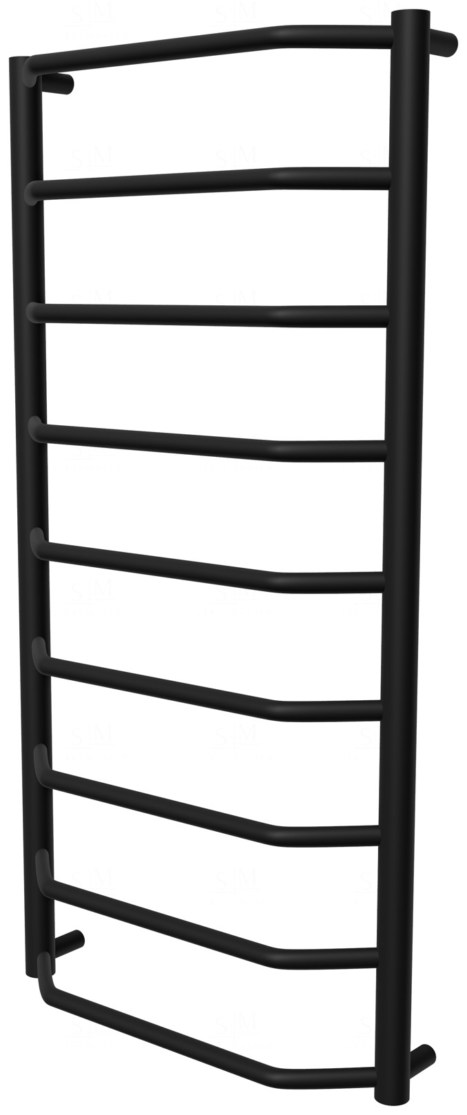 

Черный полотенцесушитель Standart 9 RAL9005 лесенка 950x482, black