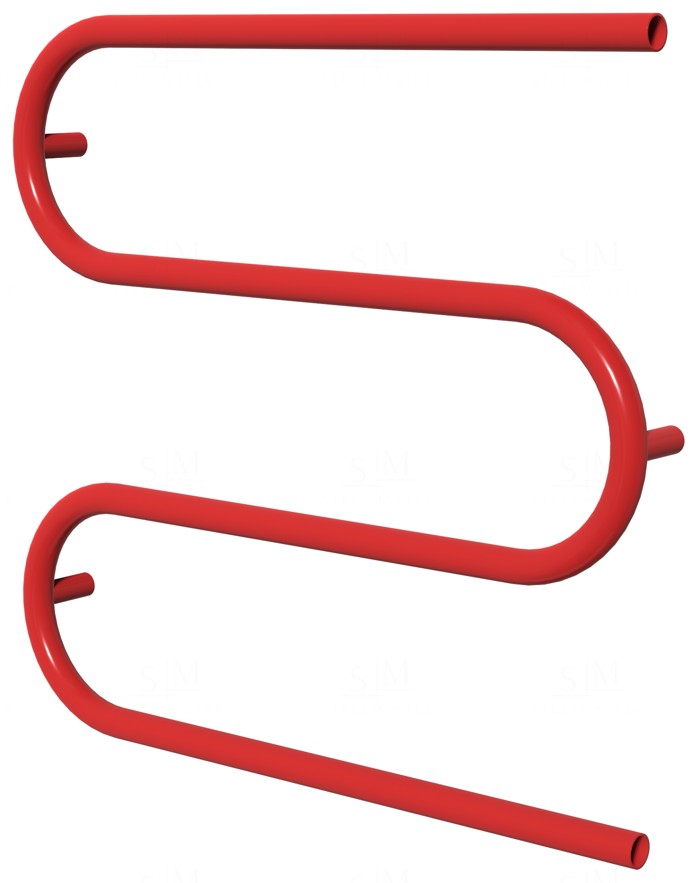 

Полотенцесушитель Змейка 3 красная RAL3020 змейка 575x600, red