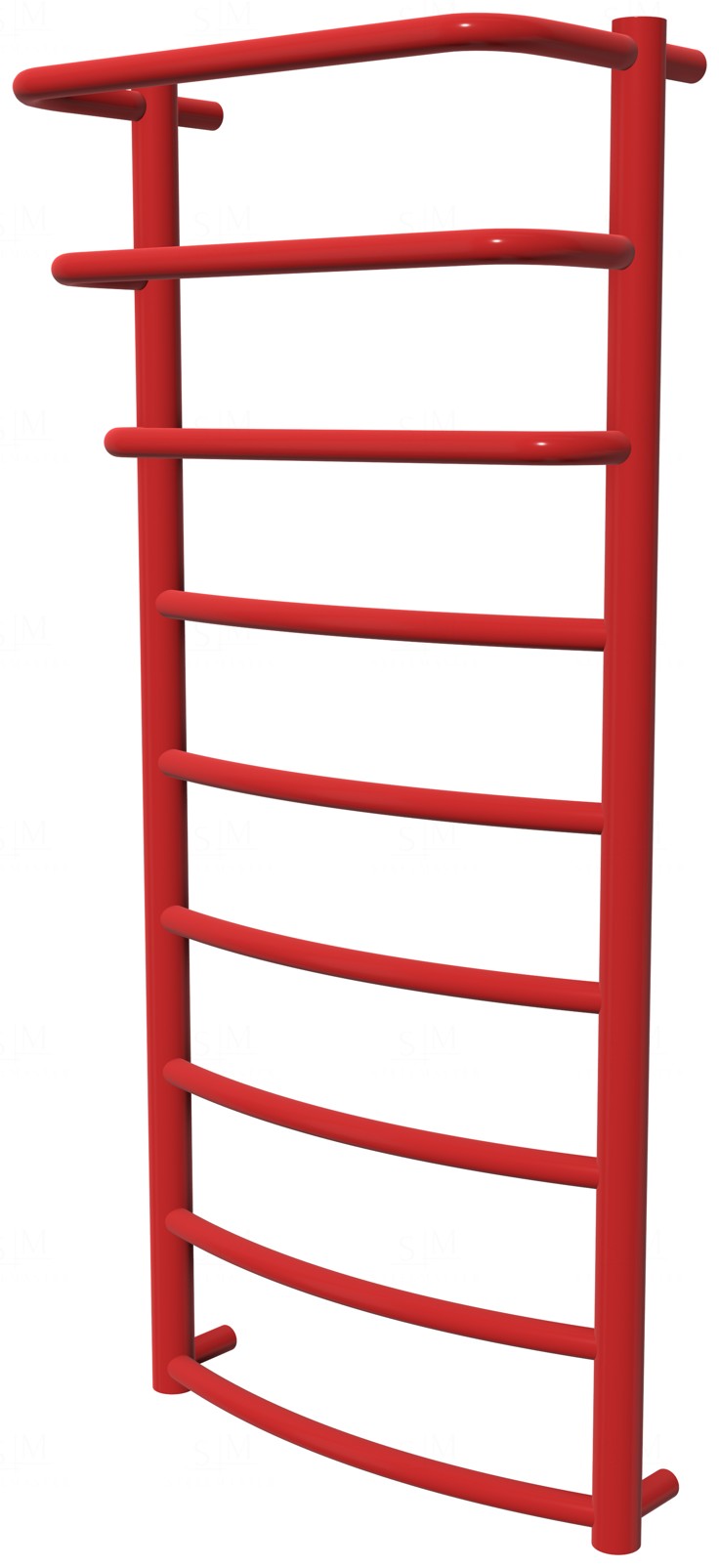 

Красный полотенцесушитель Grosse 9 RAL3020 лесенка 950x432, red