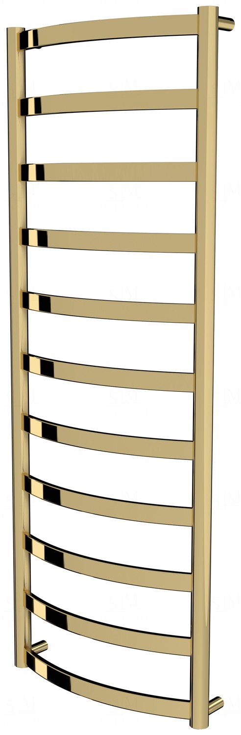 

Золотой полотенцесушитель Maxima 11 лесенка 1150x432, gold