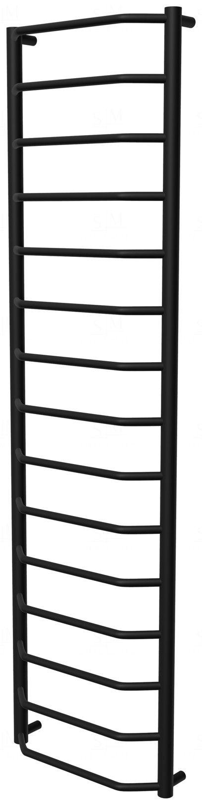 

Сушилка для полотенец Standart 15 черная RAL9005 лесенка 1550x432, black