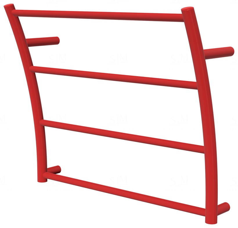 

Красный полотенцесушитель Wave 4 RAL3020 лесенка 440x525, red