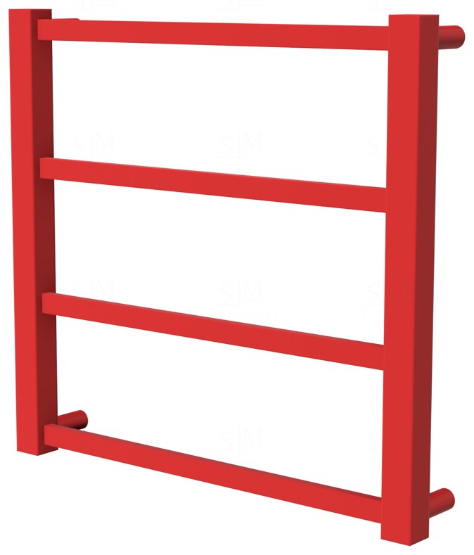 

Красный полотенцесушитель Quatro 4 RAL3020 лесенка 450x480, red