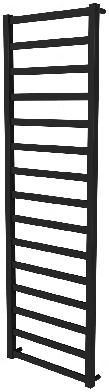 

Черная сушилка для полотенец Extra 15 RAL9005 лесенка 1550x480, black