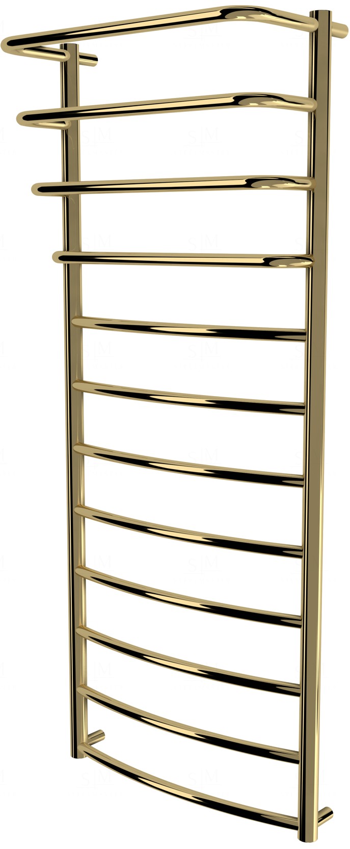 

Сушилка для полотенец Grosse 12 золото лесенка 1250x532, gold