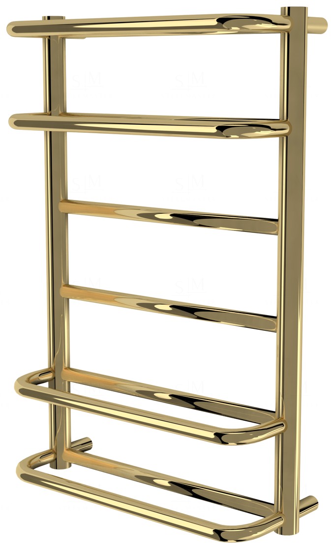 

Золотой полотенцесушитель Comfort 6 лесенка 650x432, gold