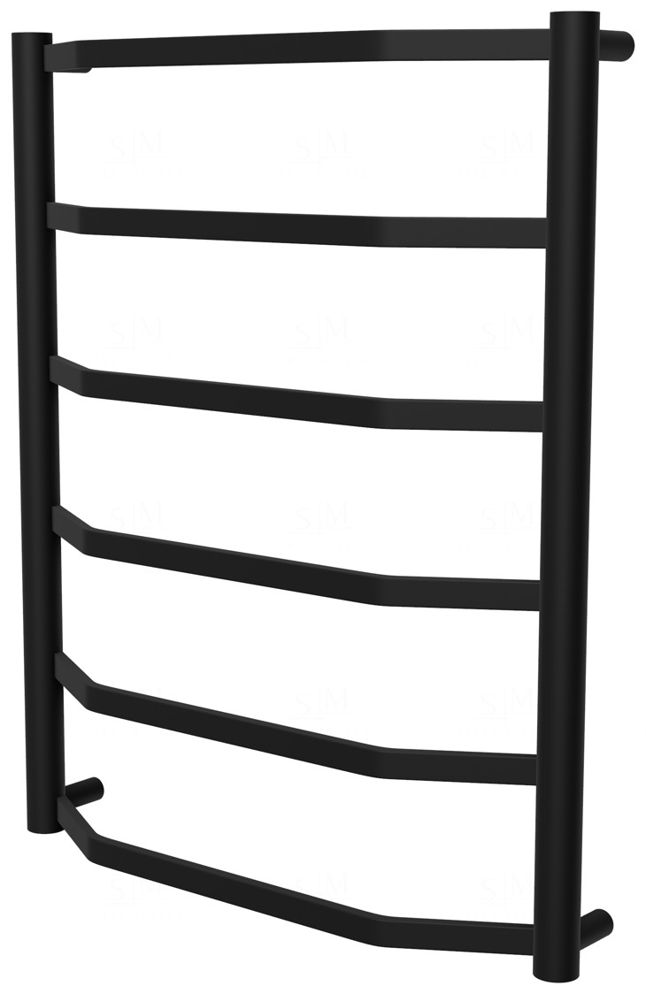 

Полотенцесушилка Luxe 6 черная RAL9005 лесенка 650x532, black