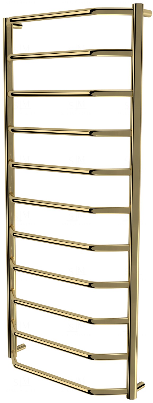 

Золотой полотенцесушитель Standart 11 лесенка 1150x532, gold