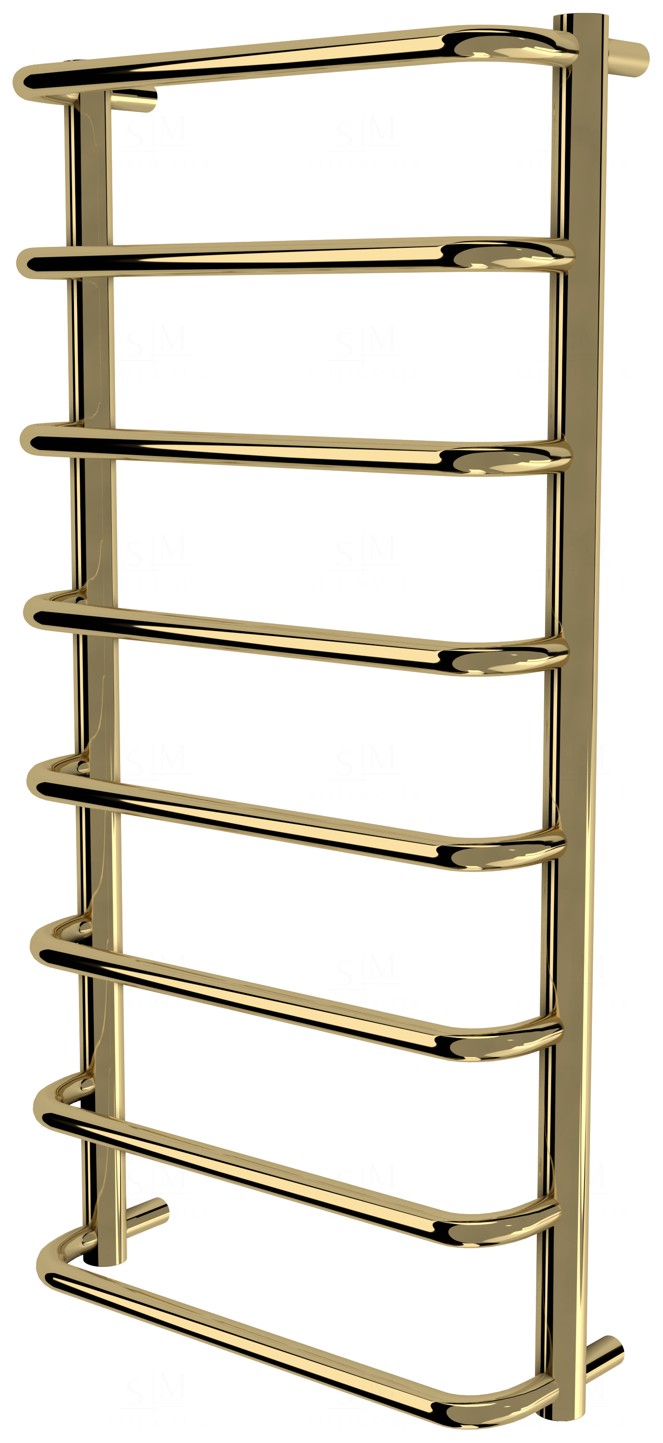 

Полотенцесушитель Modern 8 золото лесенка 850x432, gold