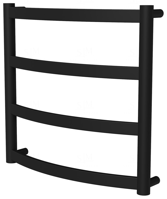 

Полотенцесушитель Maxima 4 черная RAL9005 лесенка 450x482, black