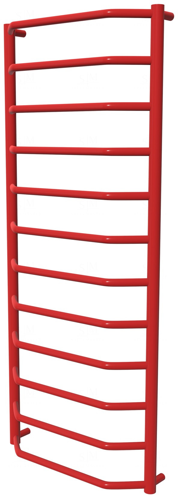 

Полотенцесушитель Standart 12 красная RAL3020 лесенка 1250x532, red