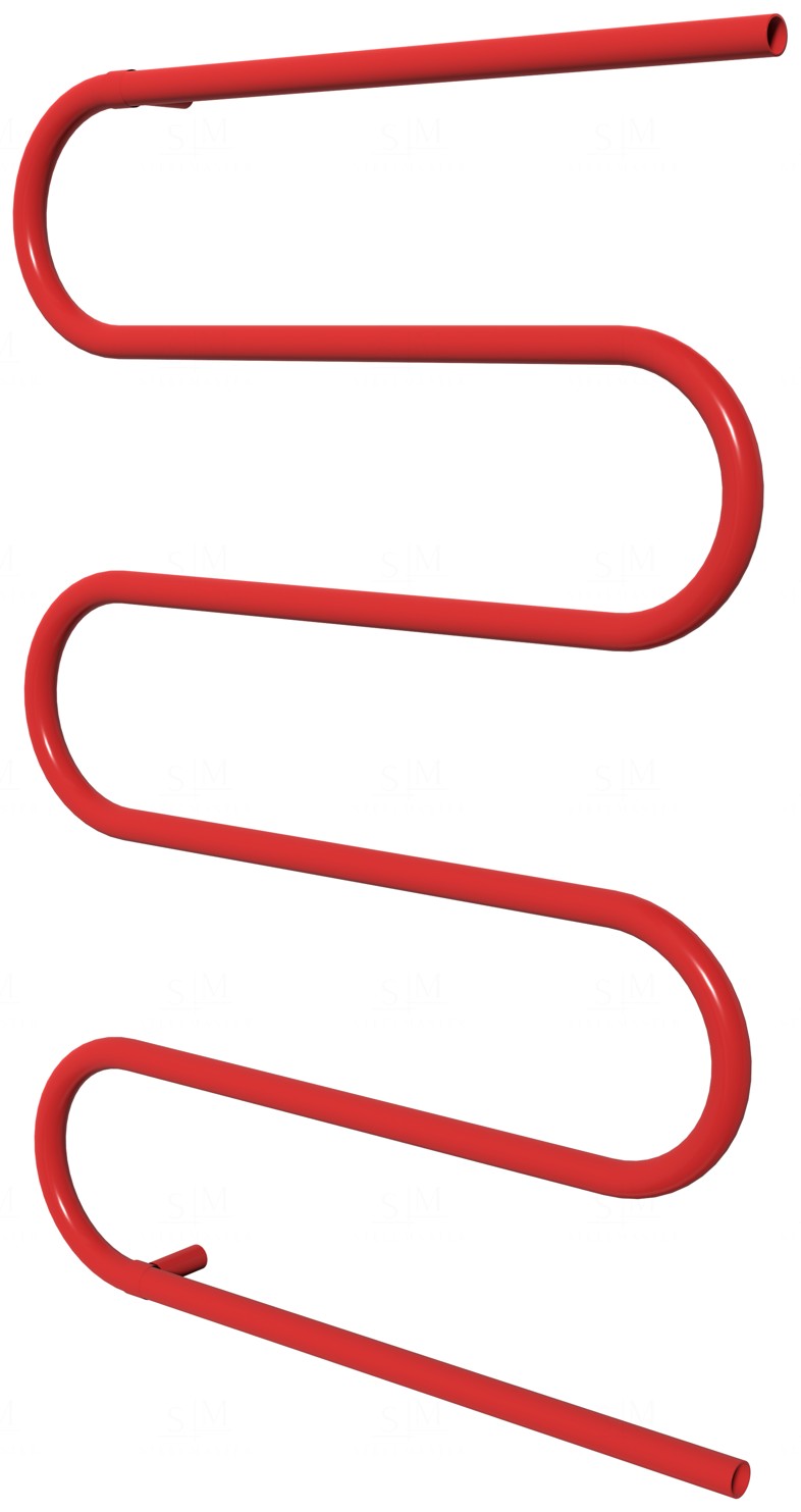 

Полотенцесушитель Змейка 5 красная RAL3020 змейка 945x650, red