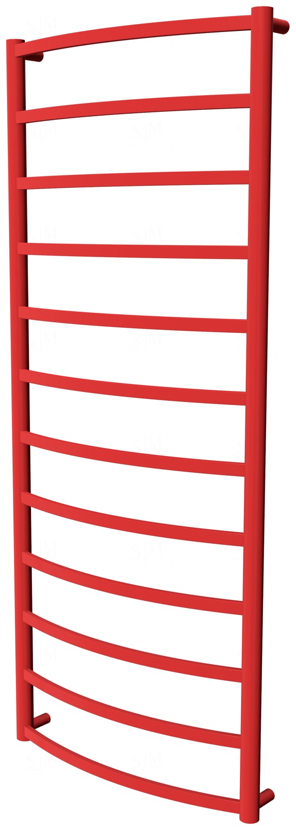 

Красная сушка для полотенец Elite 12 RAL3020 лесенка 1250x532, red