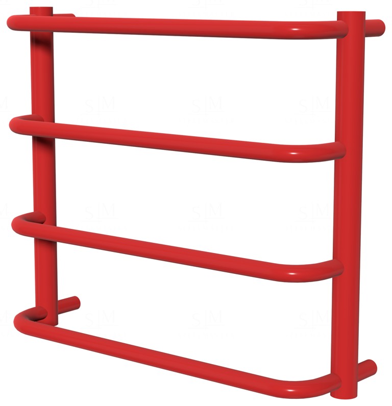 

Красный полотенцесушитель Modern 4 RAL3020 лесенка 450x532, red