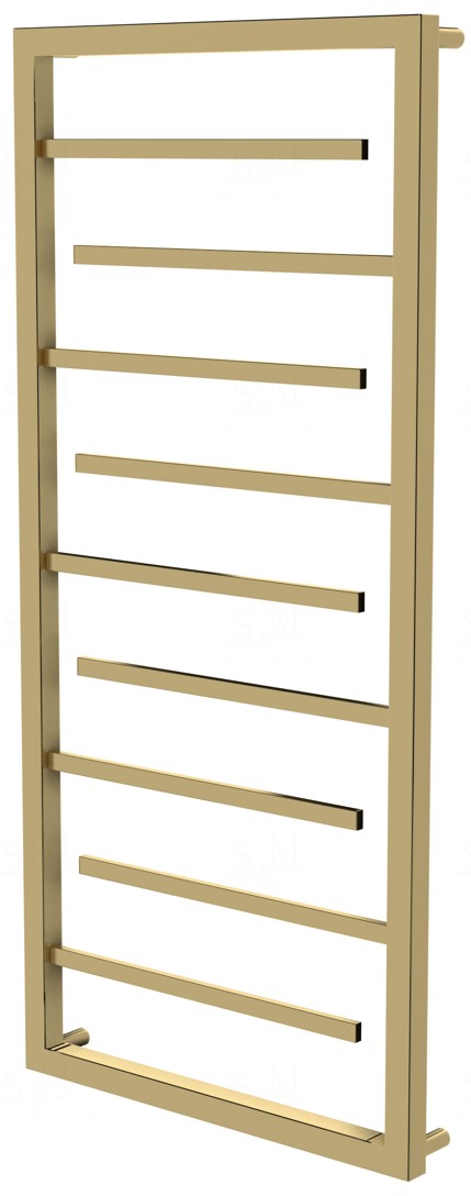 

Золотой полотенцесушитель Prestige 9 лесенка 1050x530, gold
