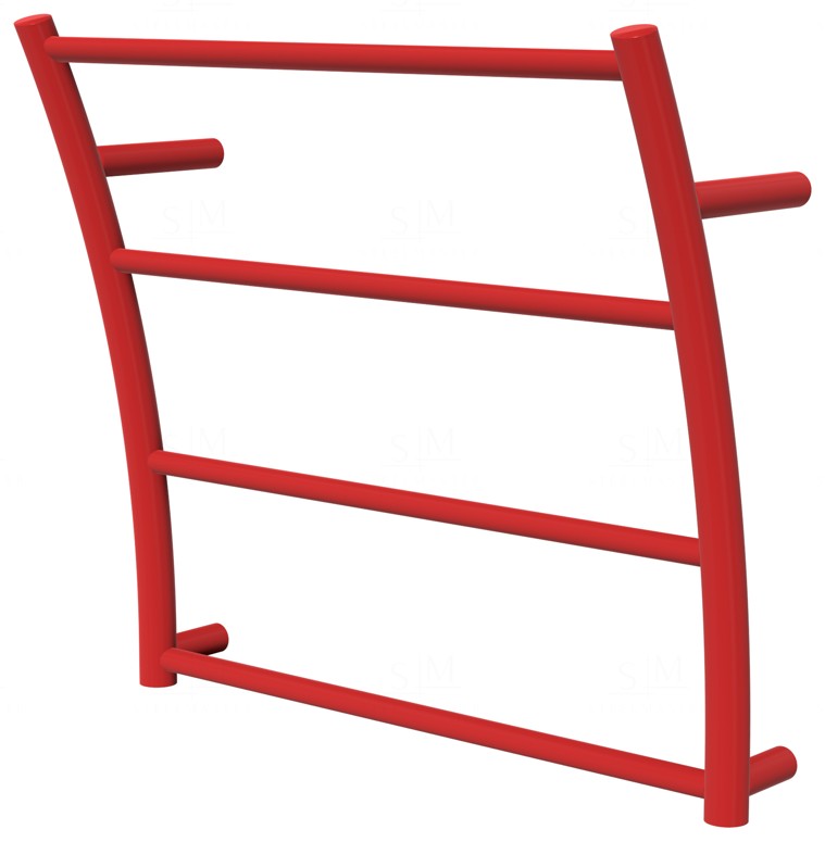 

Красная полотенцесушилка Wave 4 RAL3020 лесенка 440x475, red