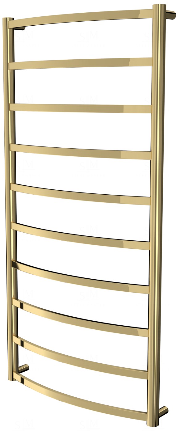 

Золотой полотенцесушитель Elite 10 лесенка 1050x532, gold