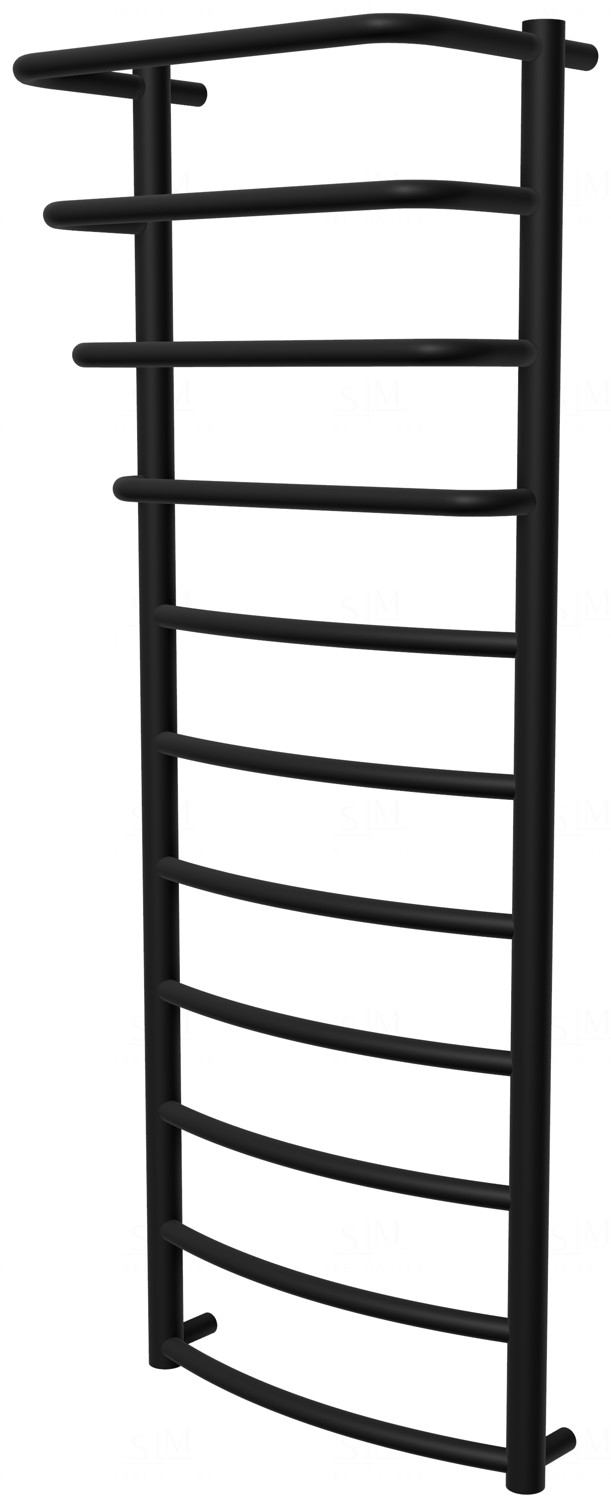 

Черный полотенцесушитель Grosse 11 RAL9005 лесенка 1150x432, black
