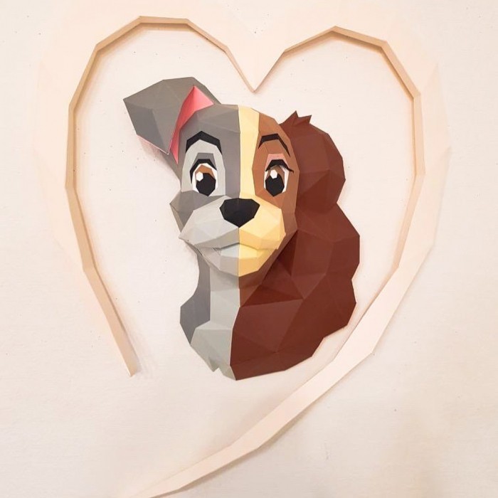 

Леди и Бродяга. Наборы для создания 3д фигур Оригами Papercraft