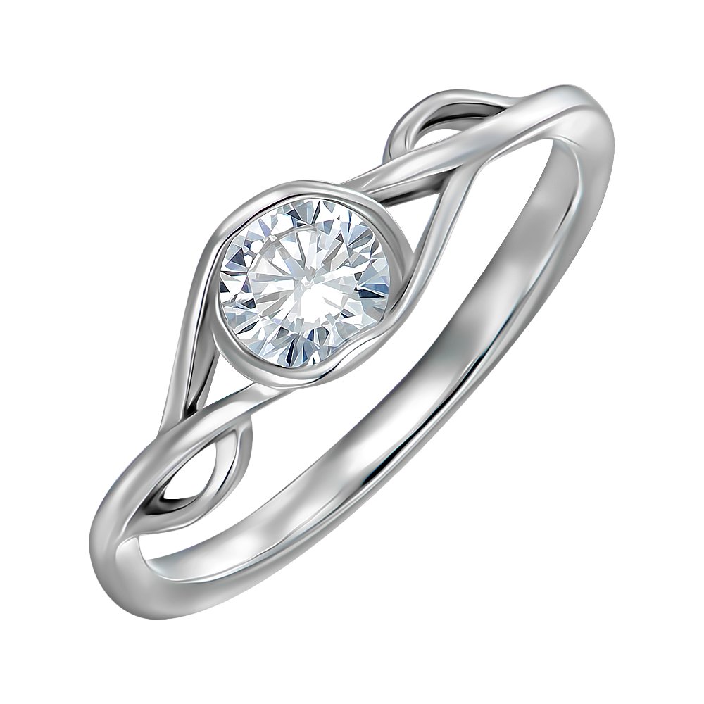 

Серебряное кольцо с цирконием 000116355 16.5 размера