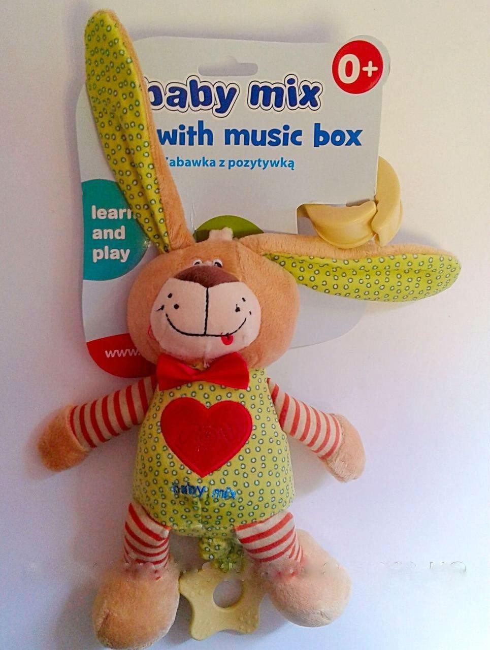 

Игрушка подвеска музыкальная Заяц с клипсой Baby Mix STK16395