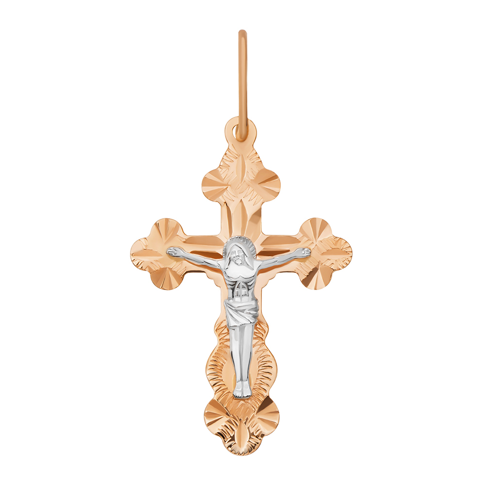 

Крестик комбинированного цвета золота 000012760