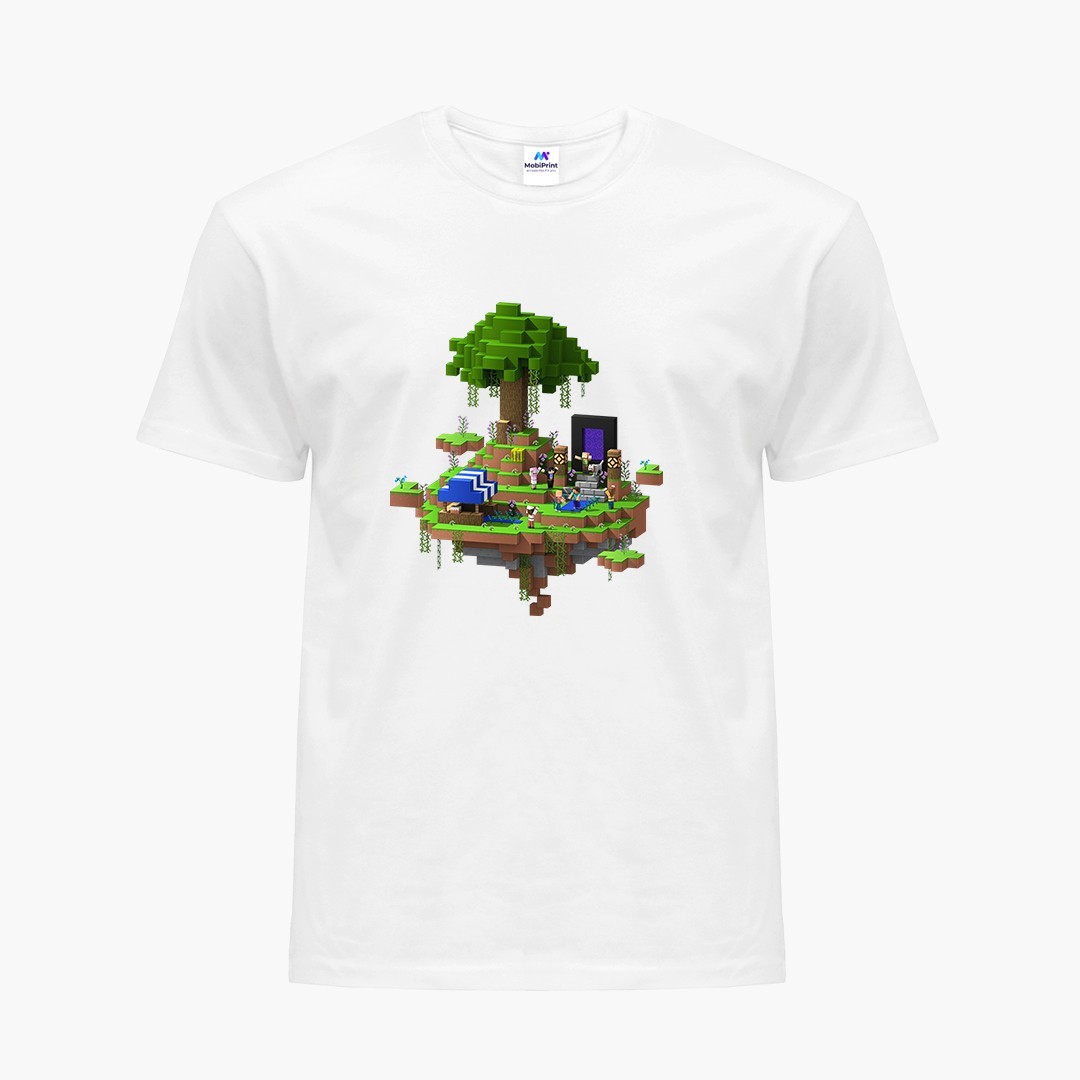 

Детская футболка МайнКрафт (MineCraft) (9224-1177) 134-140 см Хлопок Белый