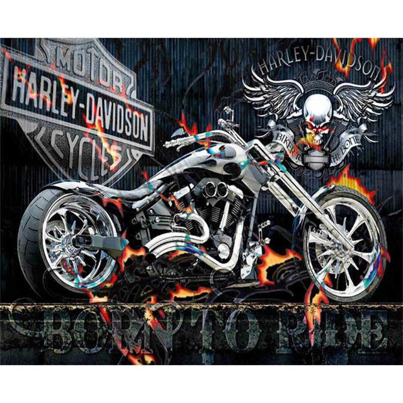 

Картина по номерам JO RSB8338 40*50 см Harley-Davidson