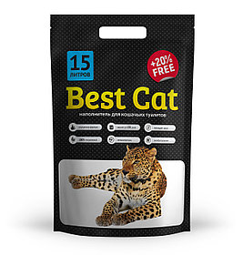 

Наполнитель для кошачьего туалета Best Cat White Силикагелевый впитывающий 15 л